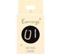 Depesche 11833-013 Creolen Ohrringe in ovaler Form, mit bunten Steinen, vergoldet, ideal als kleines Geschenk