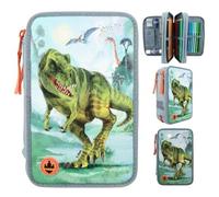 Depesche - Dino World 3-Fach Federtasche LED T-Rex Kosmetiktaschen & Kulturbeutel