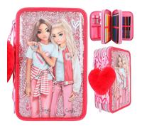 Depesche 12230 TOPModel 3-Fach Federtasche ONE LOVE mit Glitzer