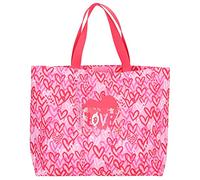 Depesche 12234 TOPModel One Love - Tote Bag in Rosa und Rot mit Herzen, Shopper mit Innentasche