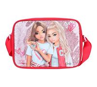 Depesche 12235 TOPModel One Love - Umhängetasche in Rosa und Rot mit Herzen, Tasche mit Reißverschluss und längenverstellbarem Tragegurt