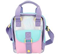 Depesche 12303 TOPModel Mermaid - Umhängetasche in Rosa, Lila und Türkis, Tasche mit Reißverschluss, Vortasche und längenverstellbarem Tragegurt