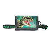 Depesche 12507 Dino World - Portemonnaie T-Rex für Kinder, Geldbörse mit Lanyard-Band zum Umhängen, Fächer für Münzen, Scheine und Karten, ca. 13 x 8,5 cm