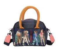 Depesche 12569 TOPModel City Girls - Kleine Umhängetasche mit Model-Motiv und Skyline, Täschchen mit verstellbarem Schultergurt