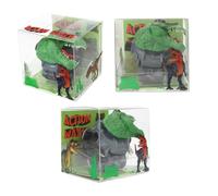 Depesche 12637 Dino World - Armbanduhr mit Projektor für Kinder, in Grau mit T-Rex Motiv und Muster, digitale Uhr mit Datums-Anzeige, inklusive Batterie