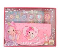 Depesche 12728 Princess Mimi - Portemonnaie mit Spielgeld in Pink und mit Prinzessin Motiv, Geldbörse mit Karten, Tickets, Scheinen und Münzen