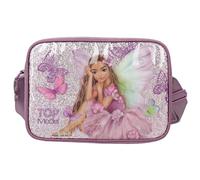 Depesche 12777 TOPModel Fairy Love - Umhängetasche in Mauve mit Model-Motiv und Schmetterlingen, Tasche mit verstellbarem Schultergurt, Large, Mehrfarbig, 0012777