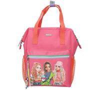 Depesche 12911 TOPModel Joy - Rucksack in Pink und Orange, mit Model Motiv und bunten Details, Tasche mit verstellbaren Trägern