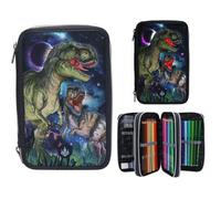 DEPESCHE 13131 Dino World 3 Fach Federtasche LED GALAXY