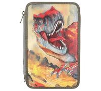 Depesche Dino World 3 Fach Federtasche mit 3-D Effekt grün