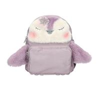 Depesche 13159 Princess Mimi Penguin - Rucksack in Flieder, mit Pinguin Motiv und Plüschfell, Tasche mit verstellbaren Trägern