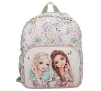 Depesche 13306 TOPModel Summer Feeling - Rucksack in Rosa, mit Model Motiv und Blumen Muster, Tasche mit verstellbaren Trägern und Fronttasche