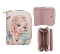 Depesche 13310 TOPModel Summer Feeling - Portemonnaie in Rosa, mit Model Motiv und Blumen Muster, Geldbörse mit Klettverschluss