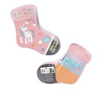 Depesche 13337 Ylvi - Glow in The Dark Socken in Rosa, mit Einhorn Motiv, Herzen und Regenbogen, Größe 26-36