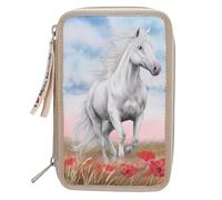 Depesche 13341 Miss Melody 3 Fach Federtasche Poppy Sand