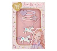 Depesche Schmuck-Set Princess Mimi – Rosa & Lila mit glitzernden Einhörnern, Kette Armband Spangen