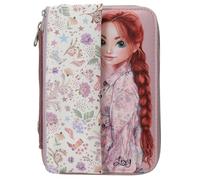 Depesche 13665 TOPModel Cowgirl - Gefüllte Federtasche in Lila, mit Model Motiv und Blumen, inkl. einem Schlampertäschchen