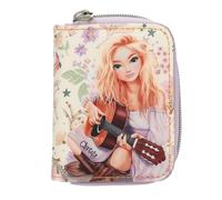 Depesche 13666 TOPModel Cowgirl - Portemonnaie in Lila, mit Model Motiv und Blumen Muster, Geldbörse mit Druckknopf-Verschluss