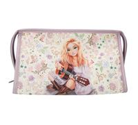 Depesche Allzwecktasche TOPModel Cowgirl – lila, Model-Motiv und Blumenmuster, langer Reißverschluss