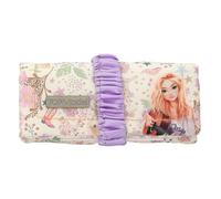 Depesche 13671 TOPModel Cowgirl - Roll Schmucketui in Lila und Creme, mit Model Motiv und Blumen Muster, Mäppchen mit gerafftem Band