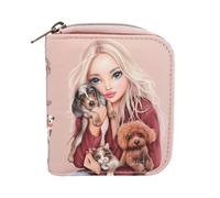 Depesche Portemonnaie TOPModel Fur Ever Friends Rosa Kunstleder Hunde-Motiv Reißverschluss 11x10x3cm
