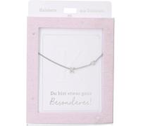 Depesche 13895.15 Halskette mit Buchstabe K und Herz, versilbert, variabel in der Länge tragbar (42 cm + 5 cm), als Geschenk oder kleine Aufmerksamkeit