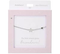 Depesche 13896.59 Armband in Silber, mit Stern und Glitzerstein, variabel in der Länge, als Geschenk für Freunde und Familie