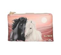 Depesche 13970 Miss Melody Blossom Pony - Portemonnaie in Rosa, mit Pferde Motiv, Pferde Muster und Gold Details, Geldbörse mit Druckknopf-Verschluss