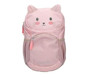 Depesche 13992 Princess Mimi - Ergonomischer Rucksack in Rosa, mit Katzen-Gesicht, applizierten Katzenohren und Pünktchen-Muster, Tasche mit verstellbaren Trägern