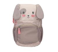 Depesche 13993 Princess Mimi - Ergonomischer Rucksack in Braun und Beige, mit Hunde-Gesicht, applizierten Schlappohren und Pünktchen-Muster, Tasche mit verstellbaren Trägern
