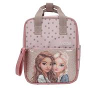 Depesche 14011 TOPModel Rucksack Dots - Rucksack in Rosa, mit Model-Motiv, Punkte-Muster und Glitzer, Tasche mit verstellbaren Trägern