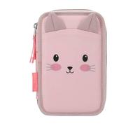 Depesche Federtasche Princess Mimi 2-Fach gefüllt Hase Rosa mit Buntstiften & Schere