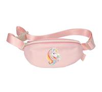 Depesche 14036 Ylvi Sugar Pop - Kleine Crossbag in Rosa, mit Einhorn Motiv und Glitzer, Umhängetasche mit längenverstellbarem Tragegurt