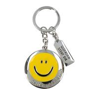 Depesche 14195.07 Lieblings Schlüsselanhänger in Silber, aus Metall, Emaille Glücksbringer mit Smiley, Schlüsselring und liebevoller Botschaft, zum Verschenken