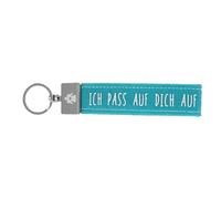 Depesche 4298-099 Schlaufen Schlüsselanhänger aus Filz, mit graviertem Metallabschluss und kultigem Aufdruck.und tschüss, grau, Circa 18,7 x 4,4 x 1 cm