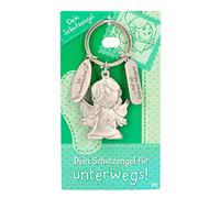 Depesche 7518-009 Schutzengel Schlüssel-Anhänger aus Metall, Glücksbringer mit Engel, Schlüsselring und liebevoller Botschaft, zum Verschenken an Familienmitglieder, Freunde und Bekannte