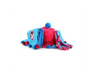 Depesche Diddlina Fleece-Set Mütze & Schal & Handschuh "Blue Dream"