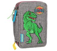 Depesche Dino World 3-Fach Federtasche Streichpailletten