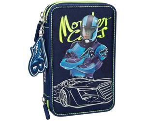 Depesche Federtasche Monster Cars, 3-Fach, sortiert