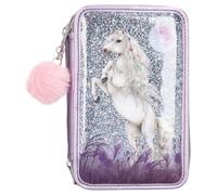 Depesche Miss Melody 3-Fach Federtasche Glitzer, Lila