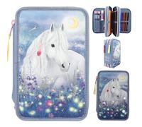 Depesche Miss Melody 3-Fach Federtasche Glühwürmchen LED