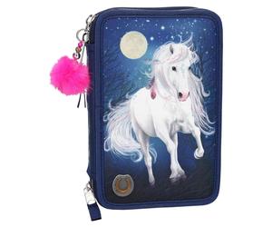 Depesche Miss Melody 3-Fach Federtasche LED, Blau