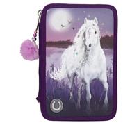 Depesche Miss Melody 3-Fach Federtasche Lila LED