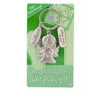 Depesche 7518-009 Schutzengel Schlüssel-Anhänger aus Metall, Glücksbringer mit Engel, Schlüsselring und liebevoller Botschaft, zum Verschenken an Familienmitglieder, Freunde und Bekannte