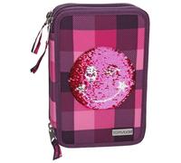 Depesche TOPModel Federtasche Pailletten lila Smiley, 3-Fach, sortiert