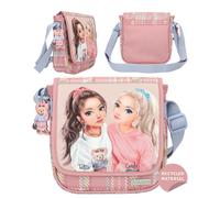 Depesche 13014 TOPModel Team Teddy - Kleine Umhängetasche in Rosa, mit Model Motiv und Anhänger, Tasche mit verstellbarem Schultergurt