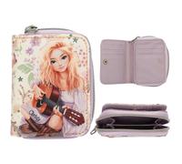 Depesche 13666 TOPModel Cowgirl - Portemonnaie in Lila, mit Model Motiv und Blumen Muster, Geldbörse mit Druckknopf-Verschluss