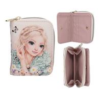 Depesche 13310 TOPModel Summer Feeling - Portemonnaie in Rosa, mit Model Motiv und Blumen Muster, Geldbörse mit Klettverschluss