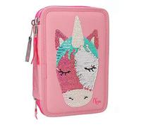 Depesche Ylvi & the Minimoomis 3-Fach Federtasche Naya Streichpaillette rosa