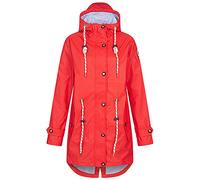 DEPROC-Active Damen Damen Friesennerz Regenmantel Regenjacke mit Kapuze Wasserdicht Wetterfest Windbreaker Übergangsjacke #Ankerglutliebe Regenjacke (1er Pack)